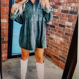 Dark green corduroy dress. Size small. Never worn.